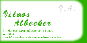 vilmos albecker business card